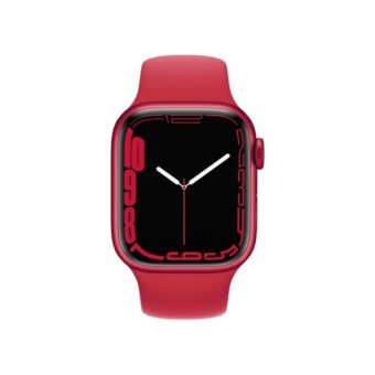 Apple Watch S7 GPS-es (41mm) (PRODUCT)RED piros alumínium tok, (PRODUCT)RED piros szilikon sportszíjas okosóra