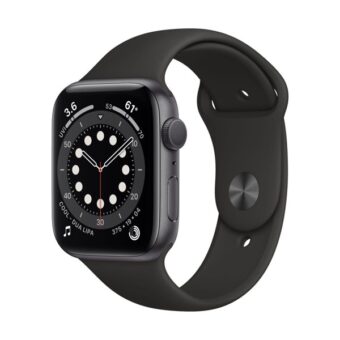Apple Watch Series 6 GPS-es 40mm asztroszürke alumíniumtok fekete sportszíjas okosóra