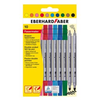 Eberhard-Faber dupla vegyes 10db-os vegyes színű rostirón készlet