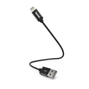 Hama 178280 20cm Lightning > USB-A fekete adatkábel