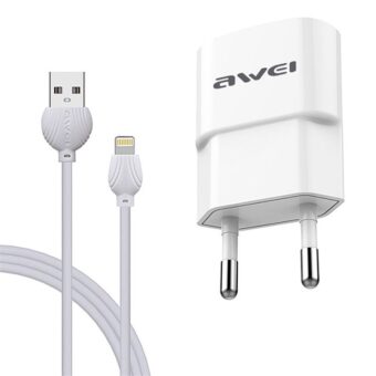 AWEI C-832 EU hálózati töltő + Lighting kábel