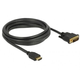 Delock 85655 HDMI – DVI 24+1 3m kétirányú kábel