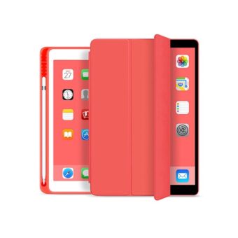 Haffner FN0361 Apple iPad 10.2 (2019/2020/2021) on/off funkcióval, Pencil tartóval – piros védőtok