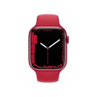 Apple Watch S7 GPS-es (45mm) (PRODUCT)RED piros alumínium tok, (PRODUCT)RED piros szilikon sportszíjas okosóra