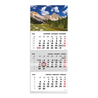 Kalendart 2023-as T074 3 tömb hegy mintás speditőrnaptár