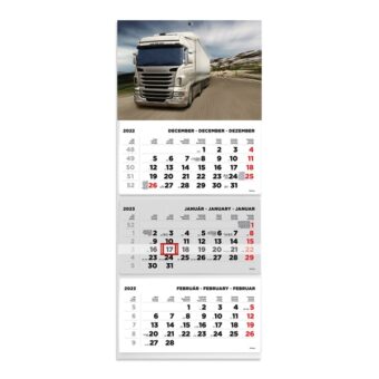 Kalendart 2023-as T074 3 tömb kamion mintás speditőrnaptár