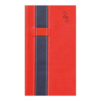 Kalendart Vario 2023-as V035 piros-kék álló fekvő zsebnaptár